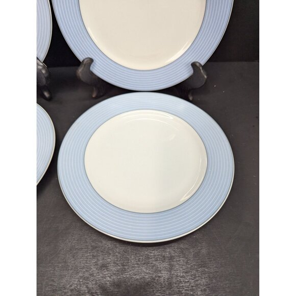 Germany Flirt by R&B Decor Happy Day Blue 7 1/2" Bread Plate Lot of 4 - Picture 5 of 7